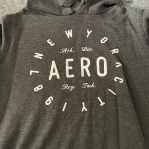Grey Aeropostal cropped hoddie